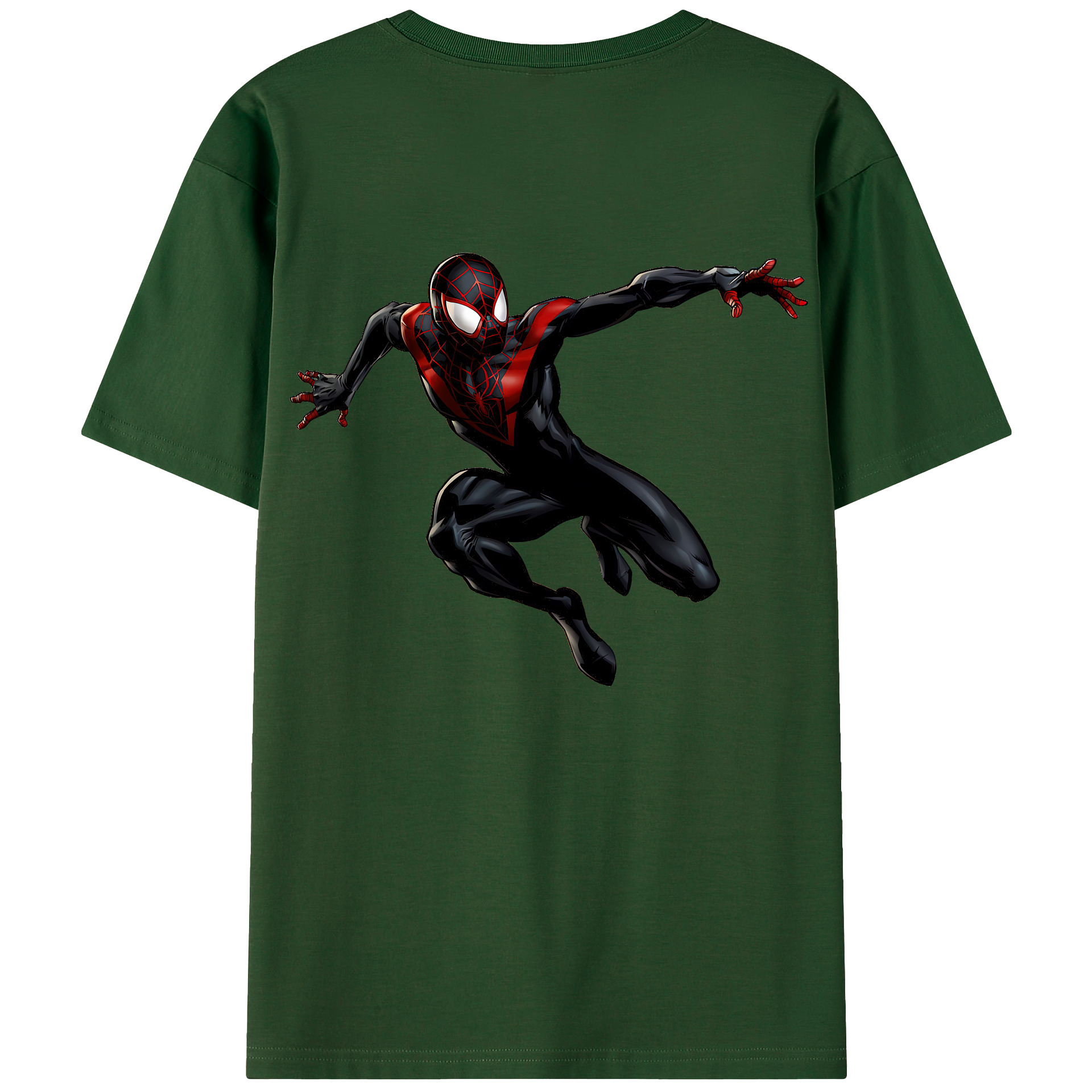 （画像用） Spider Man スパイダーマン 綿100％半袖Tシャツ（背面プリント）